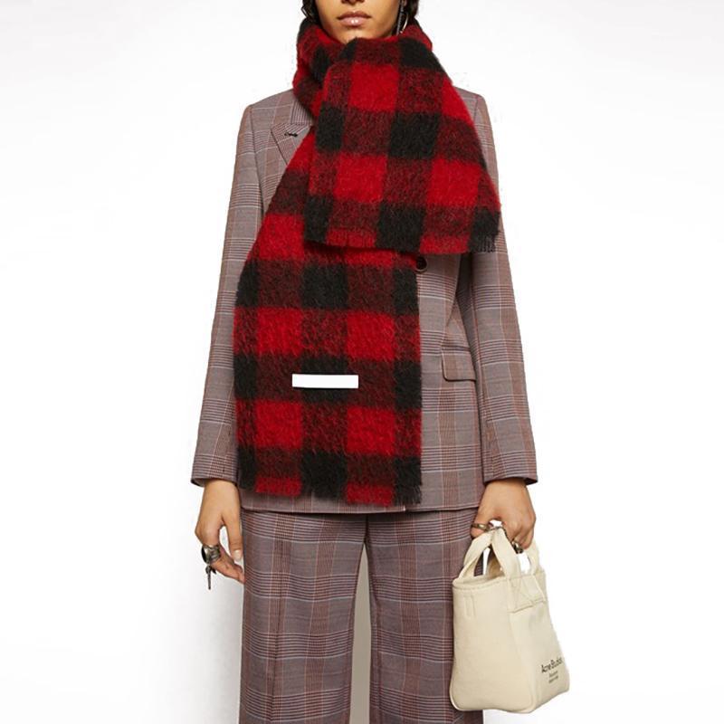 

Fashion Brand AC Plaid Winter Scarf for Women New Colorful Knitted Cashmere Pashimina Shawls Soft Large Scarves Warm Lady's Warp1
