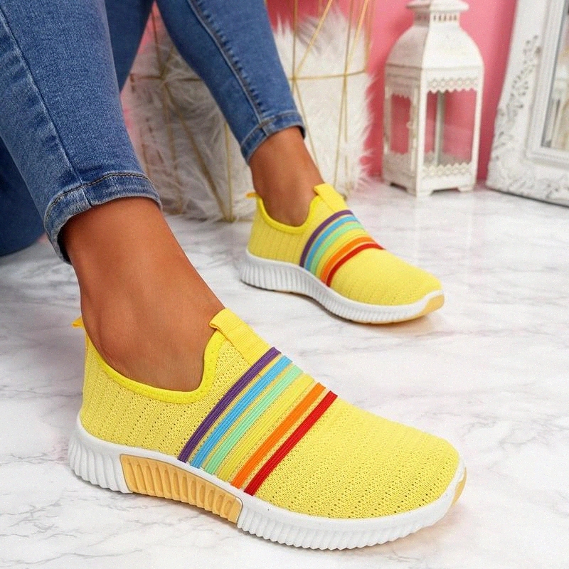 

Sneakers Women Shoes For Woman Breathable Sock Sneakers 2020 Women Footwear Fashion Rainbow Casual Shoes Woman Female #XK6i