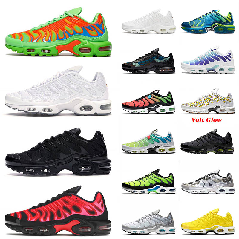 

New 2021 Top Fashion Tn Plus Running Shoes Triple White Black University Red mens women Sport Air Max Airmax Trainers Sneakers US 12, B22 40-46 black blue