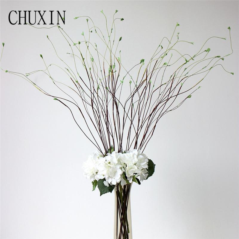 

New dragon willow branches Simulation dry branch green plants Artificial rattan Home flower arrangement modeling materials