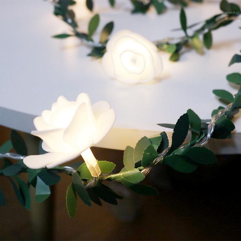 

Battery Box Durable Romantic Super Bright Rose Vine Led Light String Rose Light String Post DIY Christmas Yard Wedding1