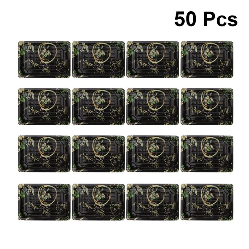 

50PCS Disposable Sushi Take Out Box Carry Out Box Fruit Cake Packing Container