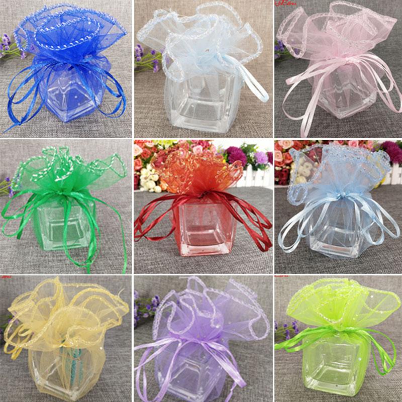 

50PCS/100PCS Drawable Organza Bags 26cm/35cm Favor Wedding Christmas Gift Bag Jewelry Packaging Bags & Pouches 7Z