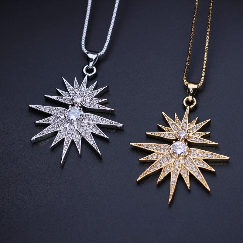 

Newranos North Star Necklace Cubic Zirconias Charm Star Pendants Custom Jewelry for 2020 Women Fashion Jewelry NJD002232