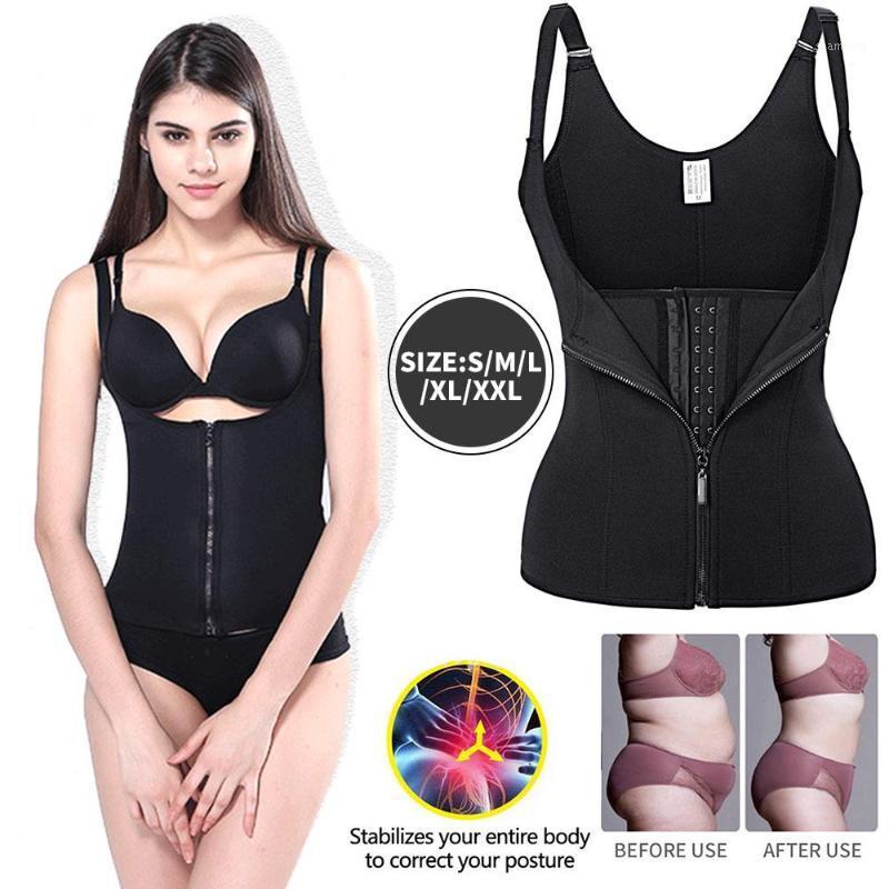 

Women Shapewear Waist Trainer Vest Slimming Zipper Corset 3XL Blue High Quality Women'S Cincher Belt Sport Clothes Women1, As pic