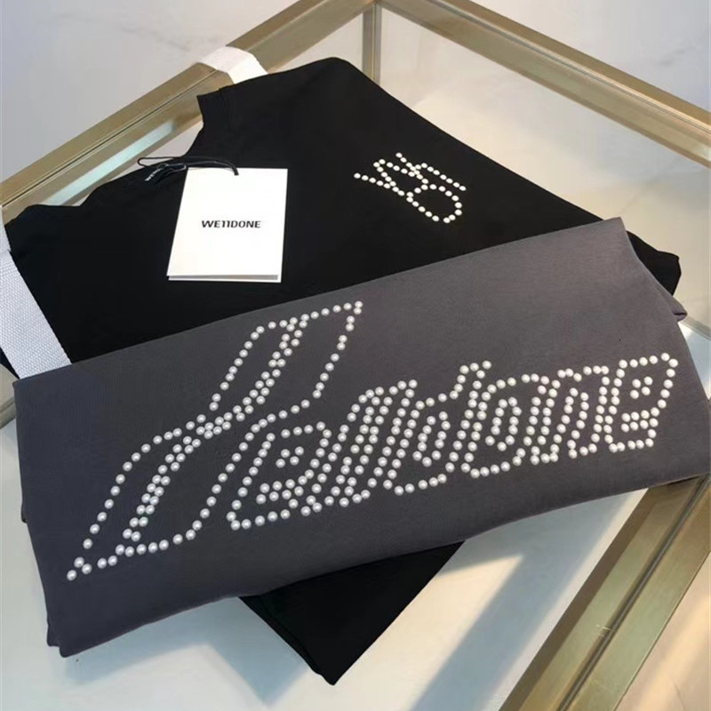 

2021 New Oversized Drilling We11done t Shirt Men Women Best Quality T-shirt Top Tees 0lgj