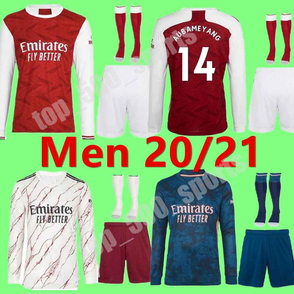 

2020 2021 Men Long sleeves kit Gunners Soccer jersey 20 21 Arsen PEPE NICOLAS CEBALLOS HENRY GUENDOUZI SOKRATIS TIERNEY Football shirt, 3rd