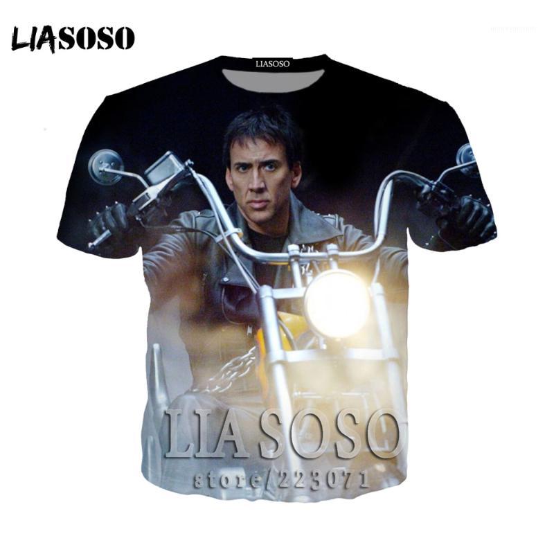 

LIASOSO Nicolas Cage Face Off T-Shirt da Uomo Divertente Tee T Shirt Manica corta Top Adolescente Cotone Naturale Stampato kai131