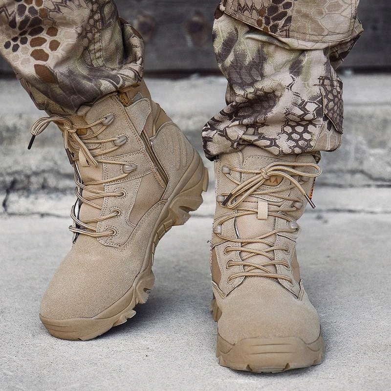 

Brand Men's Boots Military boot Combat Mens Chukka Ankle Bot Tactical Big Size Army Bot Male Shoes Safety Motocycle Boots 1333 #789x