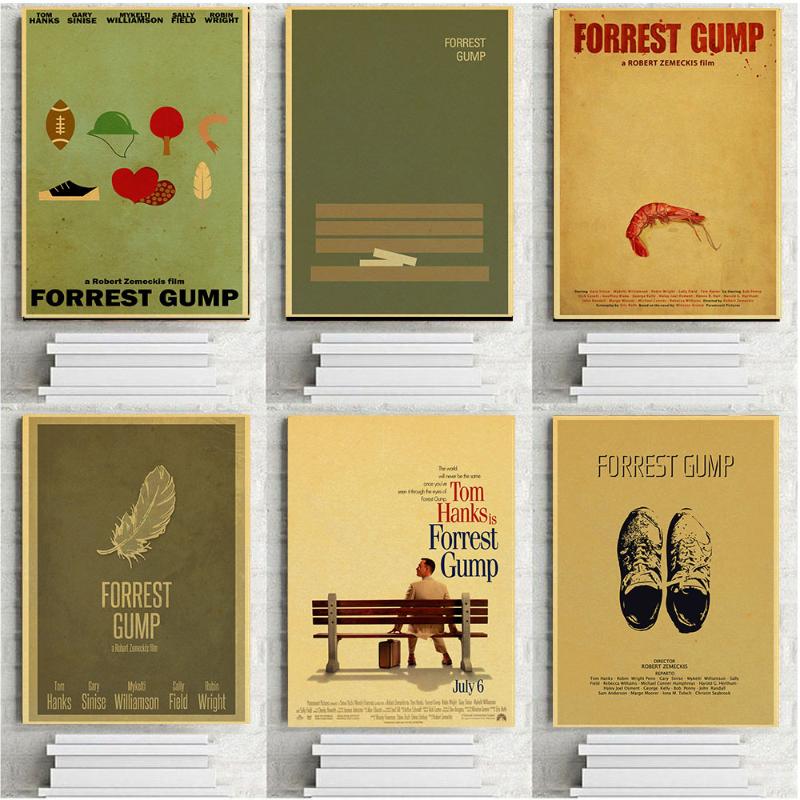 

Home Decor Vintage Classic Movie Forrest Gump Poster Bar Cafe Retro Kraft Paper Painting Wall Sticker