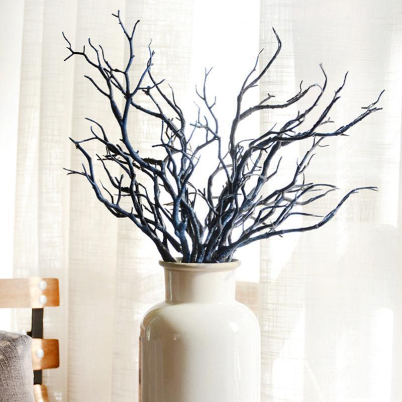 

New 35cm Artificial Fake Foliage Plant Tree Branch Home Indoor Room Art Exhibition Decoration 4 Colors Artificial Plant1, Green
