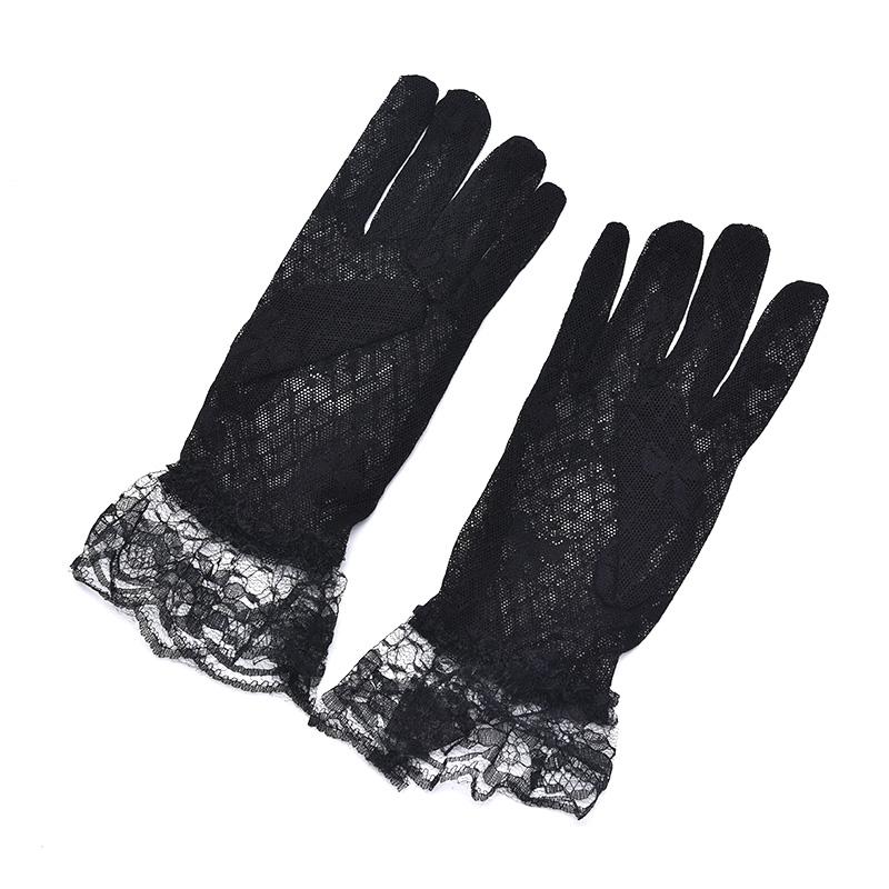 

1 Pair Party Driving Sexy Women Lady Lace Gloves Mittens Girl's Flower Side Sunproof Ritual Gloves Accessories