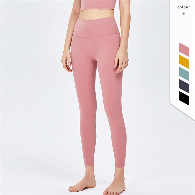 

Solid Yoga Pants For Women With Pocket High Waist Tummy Control Fitness Leggings No T Stitching Line Front Tights Naked Feeling, As picture