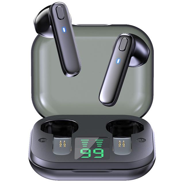 

R20 TWS 5.0 Earphone Bluetooth Wireless Headset Waterproof Deep Bass Earbuds True Wireless Stereo Headphone With Mic Earphone, Black