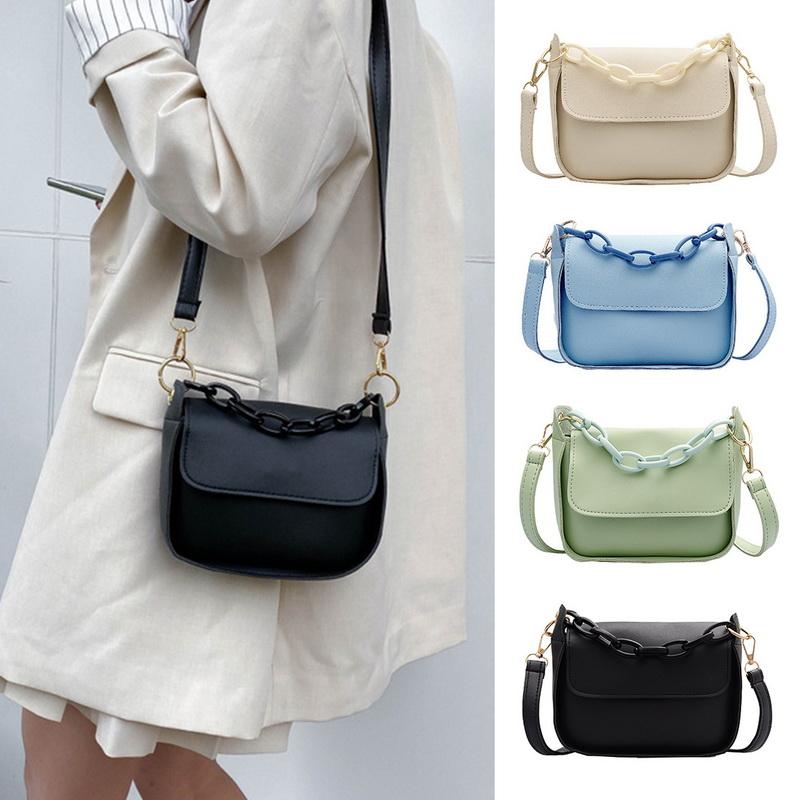 

Chain Crossbody bag for women Mini PU Leather Flap Women's shoulder bags 2021 Spring Summer Fashion Outdoor Bags for Girls Party, K-4