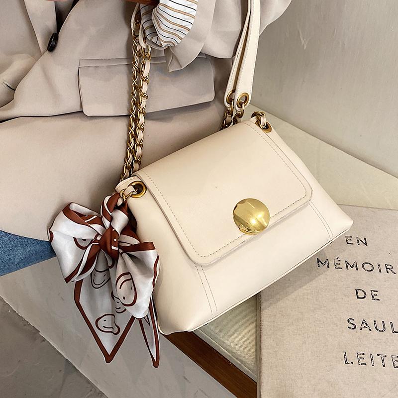 

Niche Design High-end Western Handbag Popular New Fashion Messenger Bag Shoulder Square Bag Underarm Dual-use Width 23cm, Beige