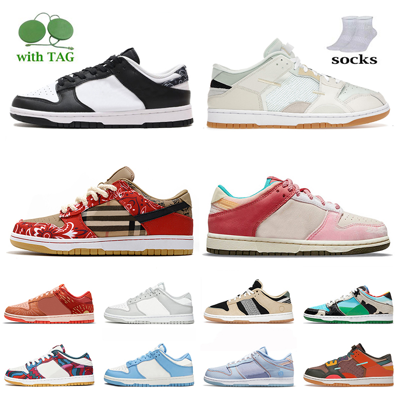 

Outdoor Sports Women Mens Running Shoes Skateboard Dunks Low Trainers OG White Black Scrap Sea Glass Archeo Brown Rooted In Peace Coast UNC, White;red