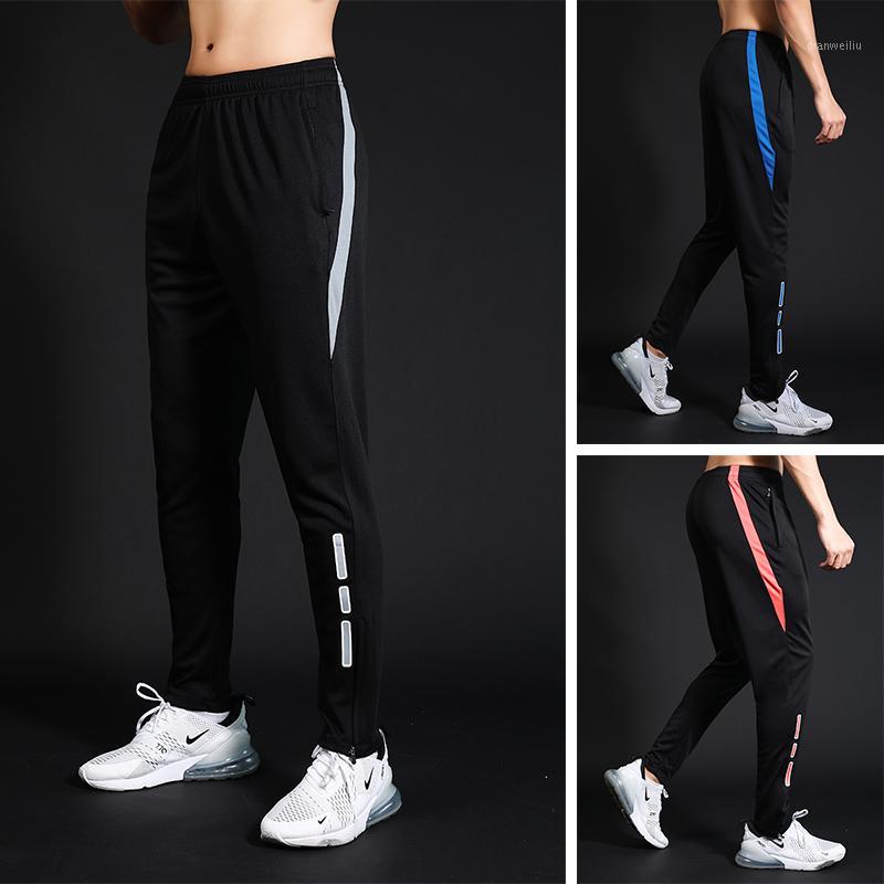 

Sport Running Men Pants Bodybuilding Athletic Football Soccer pant Training Pants Elasticity Legging jogging Gym Trousers A9011, A901 blue