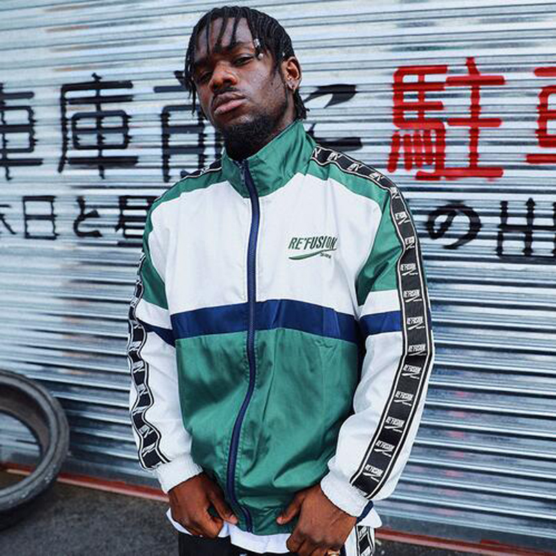 

2020 Men Patchwork Block Thin Jacket Tracksuit Coats Hip Hop Zipper Loose Fashion Casual Male Windbreaker Streetwear, Purple