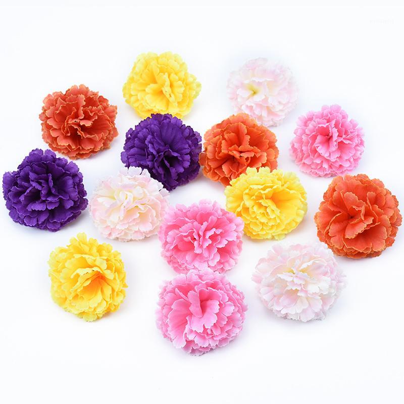 

6CM cheap Silk carnation christmas decor for home wedding scrapbooking artificial plants diy vases bridal accessories clearance1, Mix