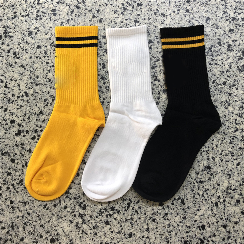 

New Fashion Socks Cotton Underwear Socks Unisex Men Women Black Yellow Hip Hop Socks