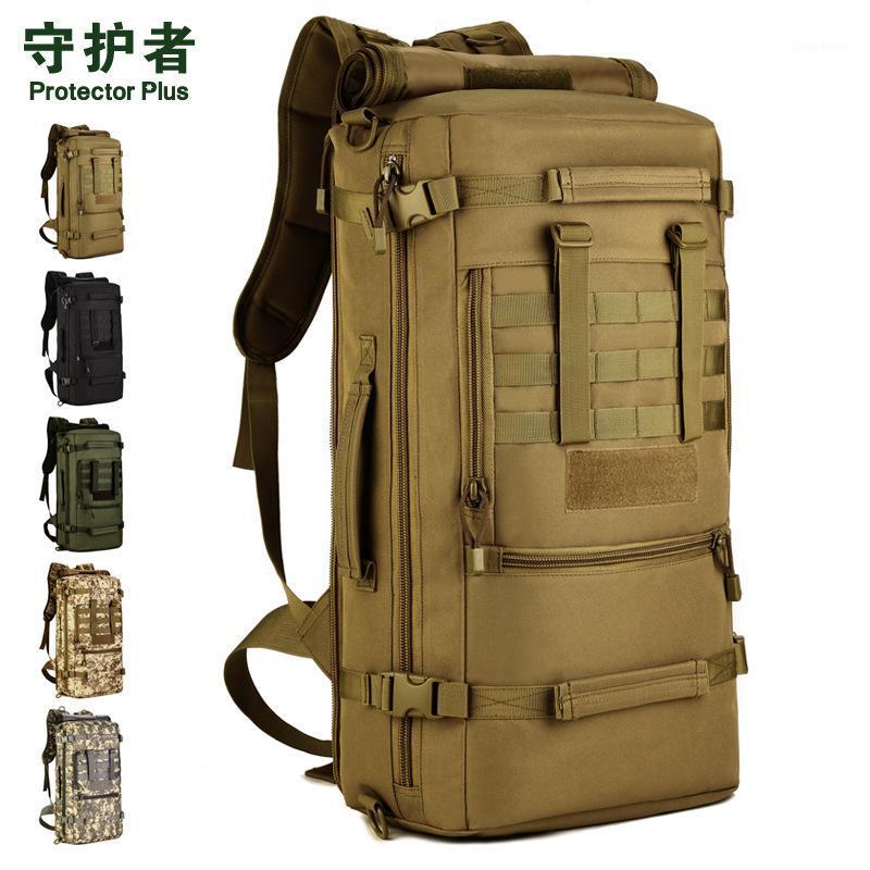 

50L multi-purpose tote bag backpack travel large capacity outdoor mountaineering shoulder bag man messenger bags A31701, Black