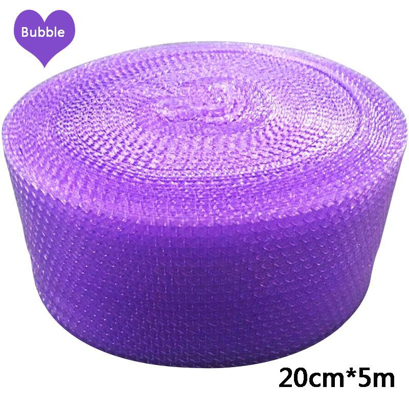 

20cmx5m Purple Heart-shape mini Air Bubble Roll Party Favors And Gifts Packing Foam Roll Wedding Decoration Emballage Bulle Warp