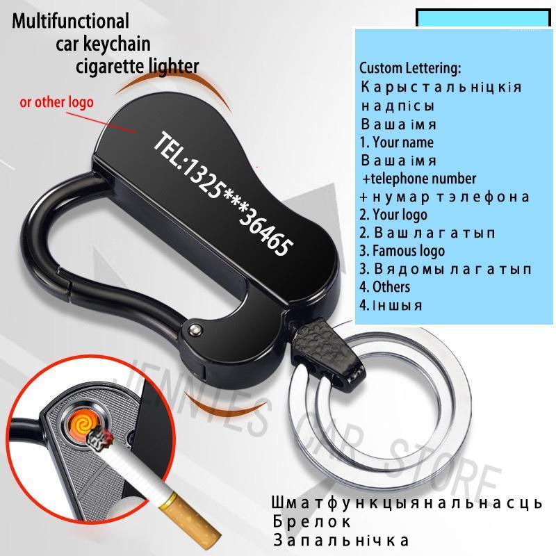 

Custom Lettering alloy Cigarette lighter Keyring Keychain engrave Customized Logo Key Chain For Car logo Women Men gift trinket1
