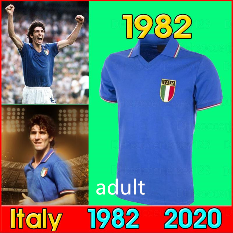 

Retro World Cup 1982 Italy soccer jerseys Cabrini Conte Rossi Tardelli Gentile HOME AWAY 82 Retro football shirt., Adult