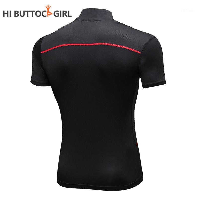 

Men's running fitness quick-drying breathable clothing gym tights sports training training tops track suit sportswear1, Black