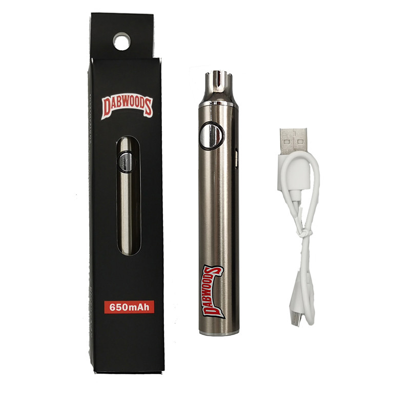 

Dabwoods Vape Pen Battery 510 Thread 650mah Batteries Capacity Voltage Adjustable Preheating Batterie for Ceramic Carts E Cigarettes