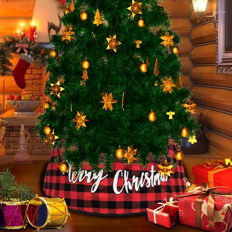 

THY- Christmas Tree Red Skirt Base Cover Christmas Party Home Tree Decor Xmas Collar Decoration Merry1