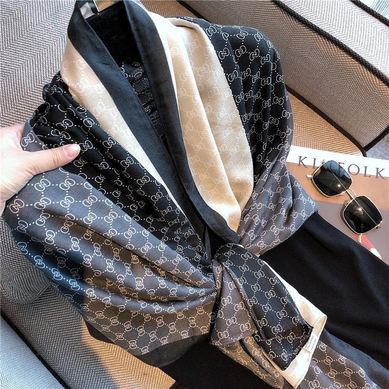 

2020 Scarf Hair Neck Square Scarves Office Ladies Shawl Bandanna 90*180cm Muslim Hijab Handkerchief Muffler Foulard Print Women1