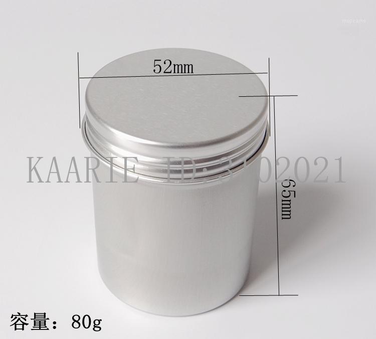 

80g 50pcs Refillable empty round aluminum tin bottles aluminum 80ml cosmetic container box jar1