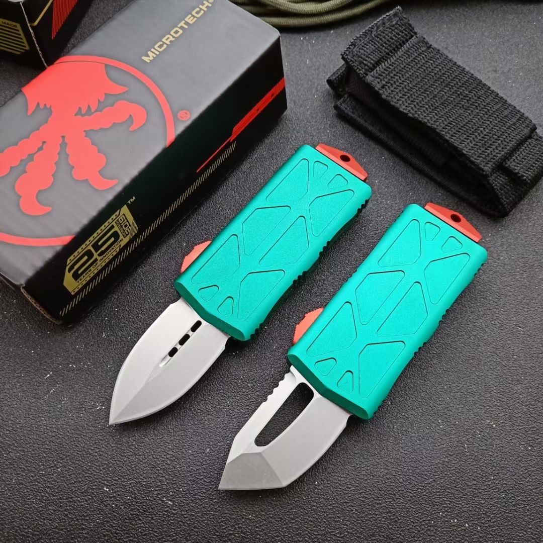 

Micro technology flying fish automatic ejecting knife automatic knife D2 blade T6-6061 aviation aluminum alloy handle camping outdoor EDC