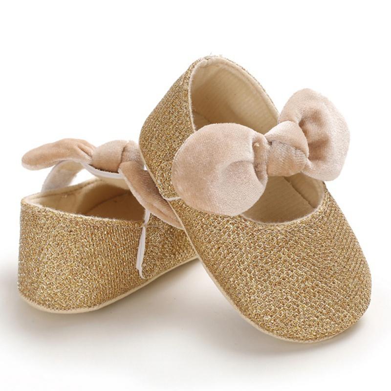 

Autumn Baby Girls Shoes Cotton Fabric Comfortable Breathable BowKnot Anti-Slip Soft Soled First Walkers Shoes