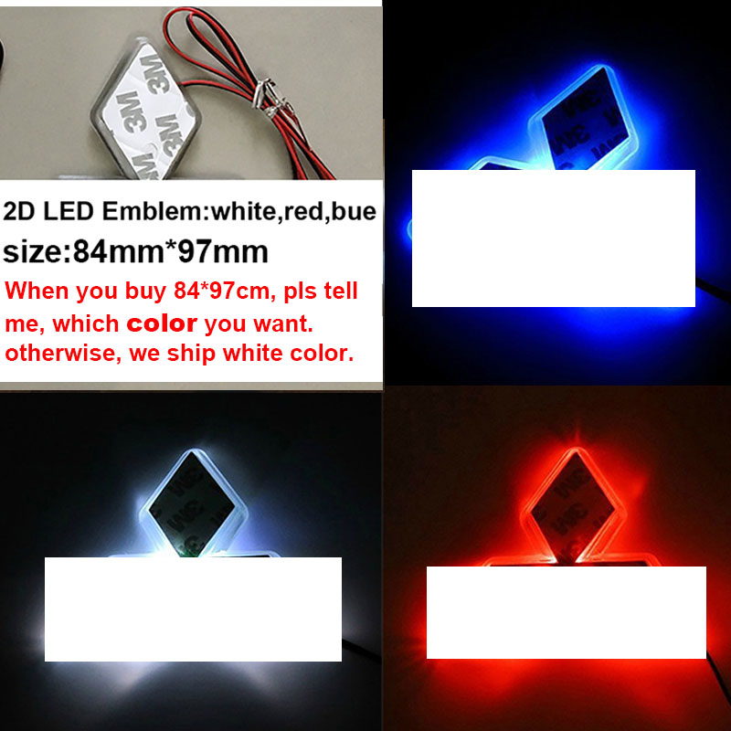 

Auto Led Sticker Logo Badge Emblem 2D LED Light Lamp 12V White Red Blue Color