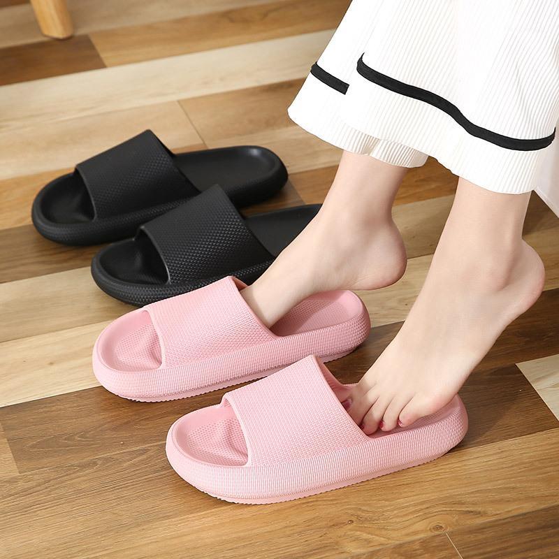 

New Eva Slippers Summer Women's Indoor High-Rise Platform Non-Slip Home Bathroom Bath Men's Slippers1, Black