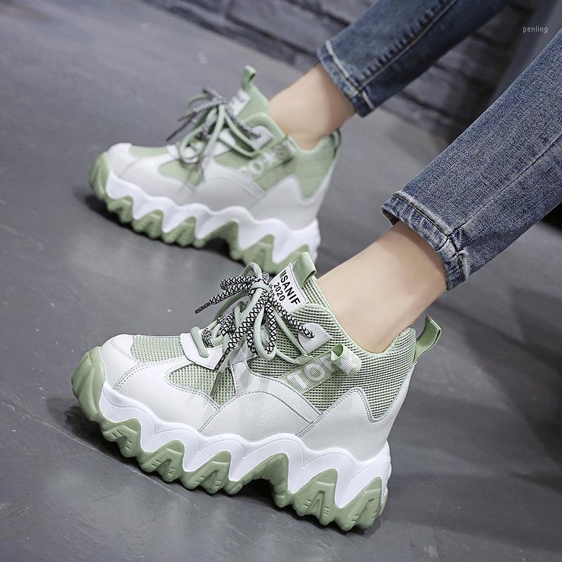 

Hidden Heels Wedge Platform Sneakers Women Casual Lace Up Thick Bottom Walking Shoes Woman Non Slip Sneakers Mujer1, Gray