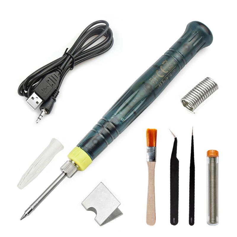 

5V 8W USB Solder Iron electric kit Portable Touch Switch Electric Soldering Irons Station Welding Repair Tool Soldering Iron Set