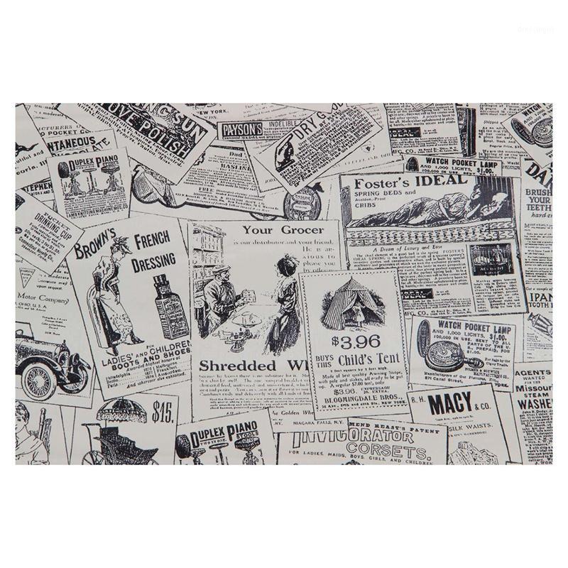 

AFBC 3D retro stereo imitation newspaper pattern waterproof wall stickers self-adhesive stickers wallpaper 45 * 100cm1