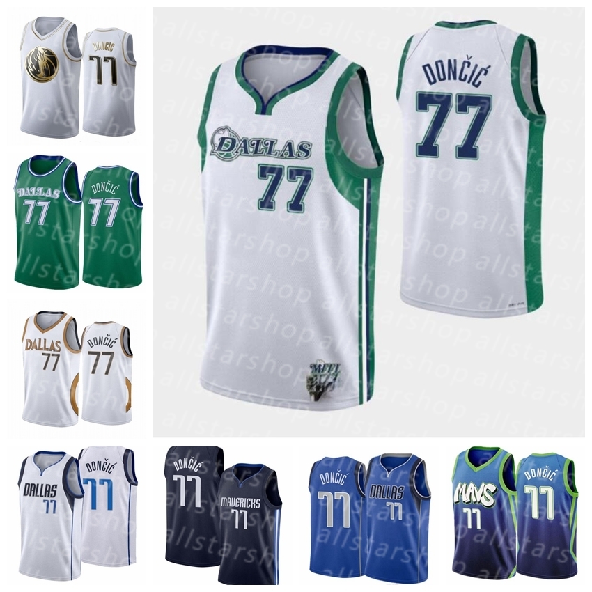 

2022 new arrivalLuka Vintage 77 Doncic Basketball Jerseys Dallas's Mavericks's 2021 2022 75th city dirk 41 nowitzki Top edition kristaps 6 Porzingis Retro, Nik