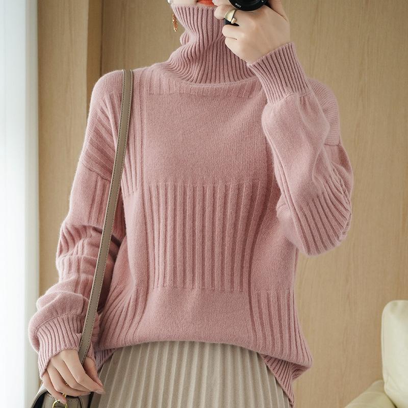 

woman sweaters Solid vrouw truien Turtleneck pull femme Warm truien dames Pullover dames mujer sueteres winter clothes, Black