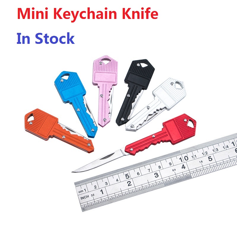 

50% OFF Hot Outdoor Saber Knives Multifunctional Key Chain Knife New Mini Folding Knife Fruit Knife Swiss Self-defense Knives EDC Tool Gear