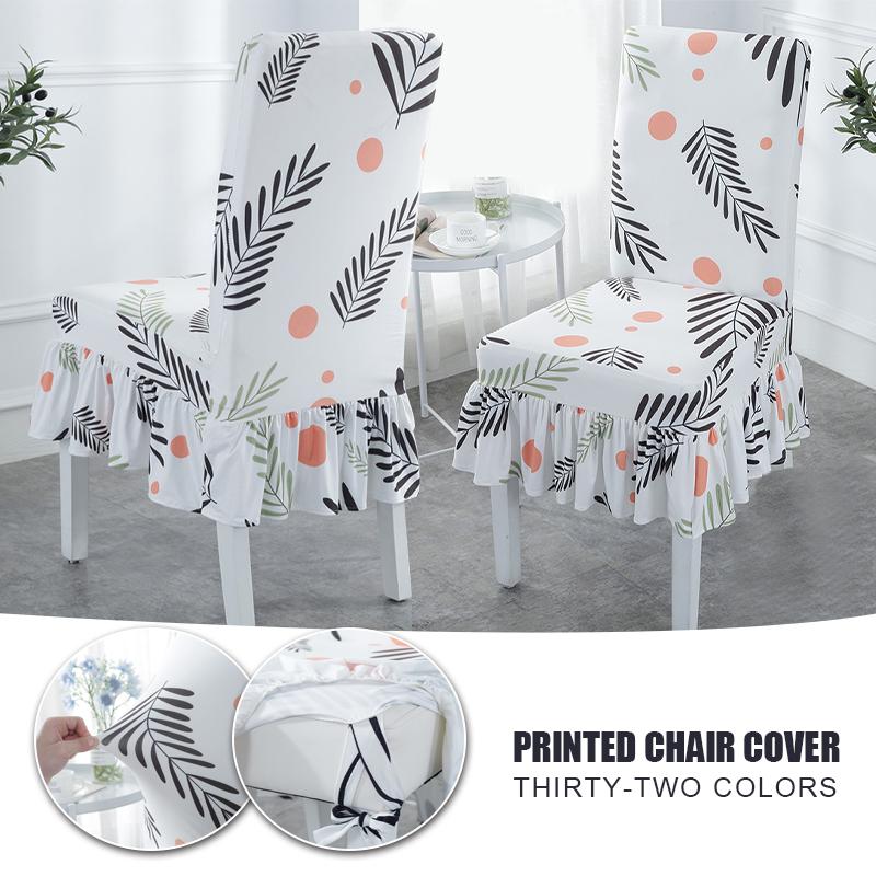 

1 PCS Flower Printed Kitchen Chair Covers Spandex Elastic Decoration Chair Dining Seat Cushion Anti-dirty