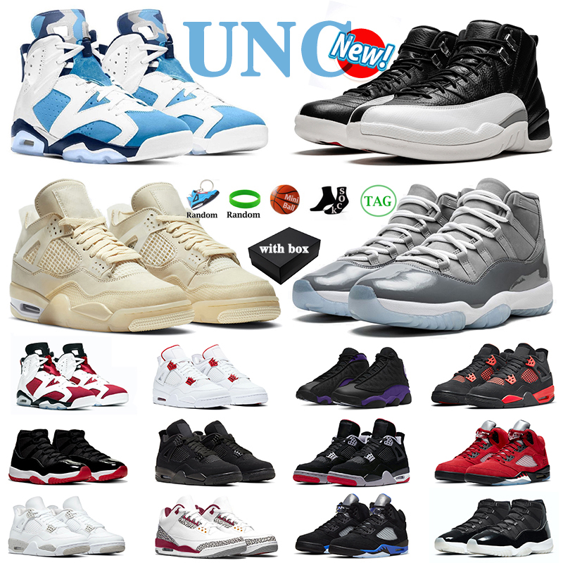 

Mens Basketball Shoes 4s Sail White Oreo Black Cat Red Thunder 6s UNC Bred Patent 11s Cool Grey 12s playoffs 13s Court Purple 5s Racer Blue Sports Sneakers Size 5.5-13, #47