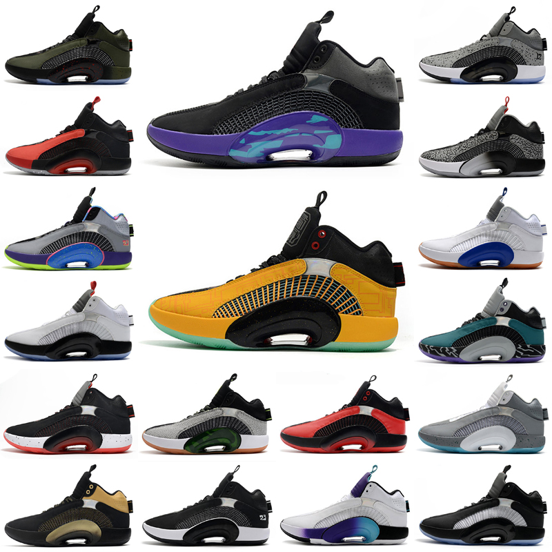 

2020 Mens Shoes Michael 35s Jumpman Basketball shoes 35 for sale tennis Youth sports sneakers Black White red grey Pink sports shoes