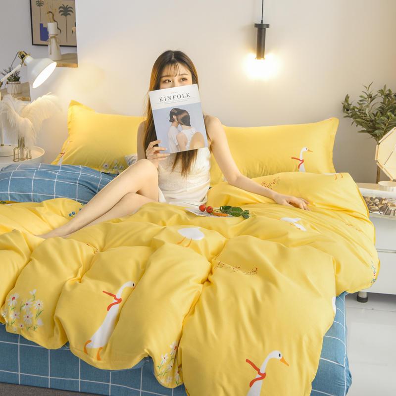 

SB Printed Solid bedding sets Home Bedding Set 3-4 pcs High Quality Lovely Pattern with Star tree flower Cartoon Drop Shipping