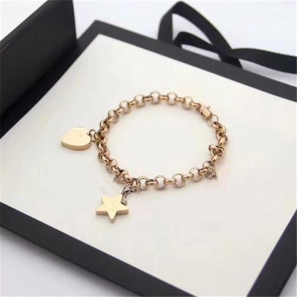 

designer bracelet thick chain electroplated thick gold four-color optional womens designer bracelet super wild men's bracelet, Black