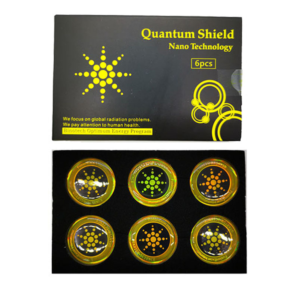 

Quantum Shield Anti Radiation Stickers Energy Anti-electromagnetic wave Cell Phone Anti Radiation Gadgets 6pc pack Silver and Gold DHL/Fedex